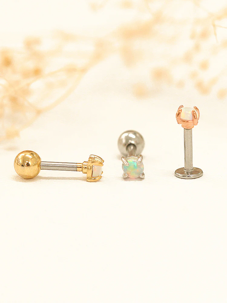 3mm Opal Cartilage piercing - Image 7