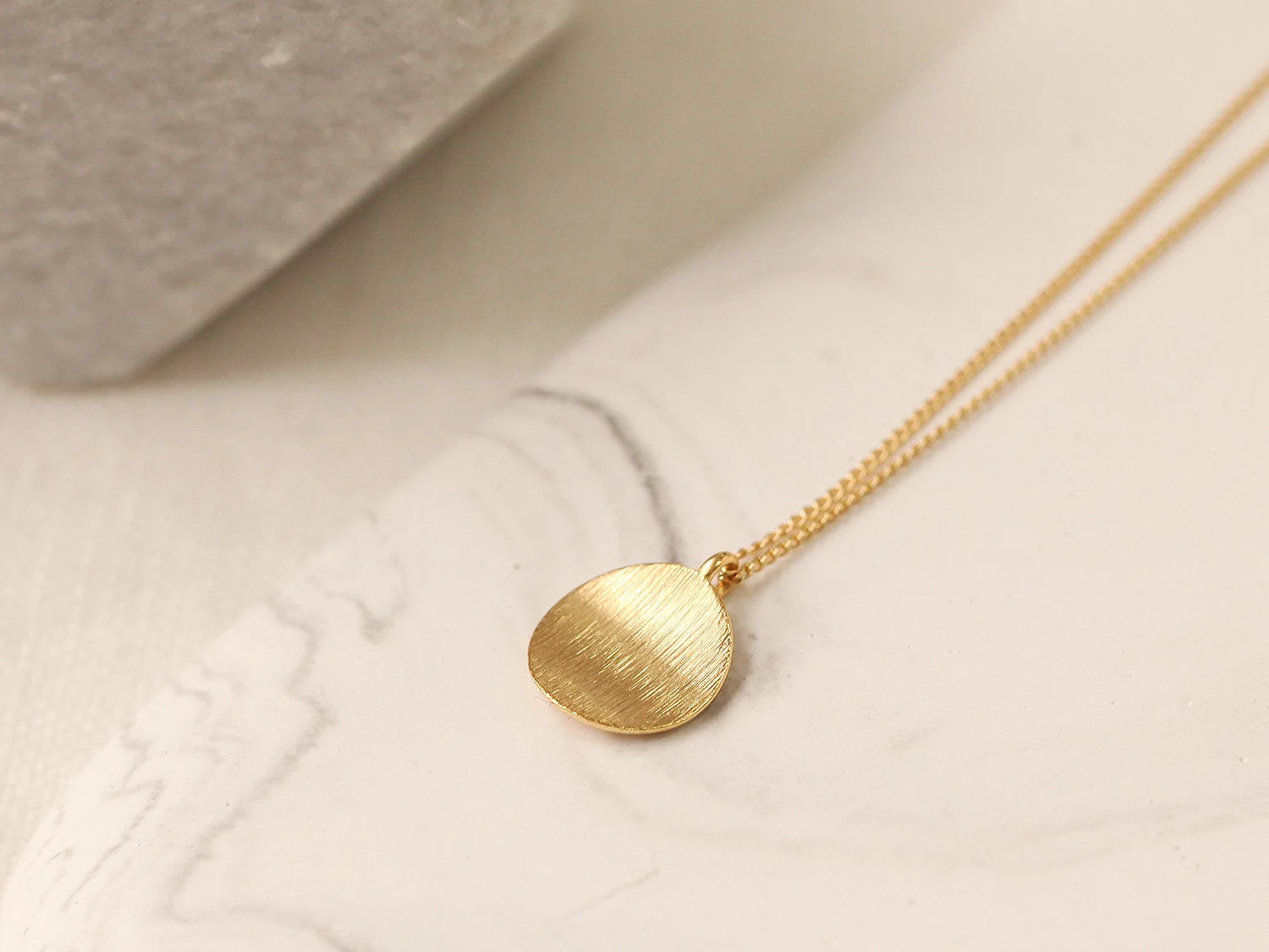 925 Silver Matt Coin Necklace - Image 6