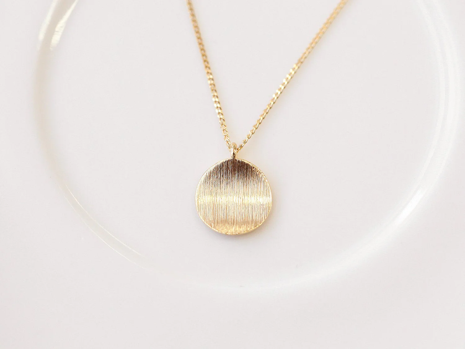 925 Silver Matt Coin Necklace - Image 8