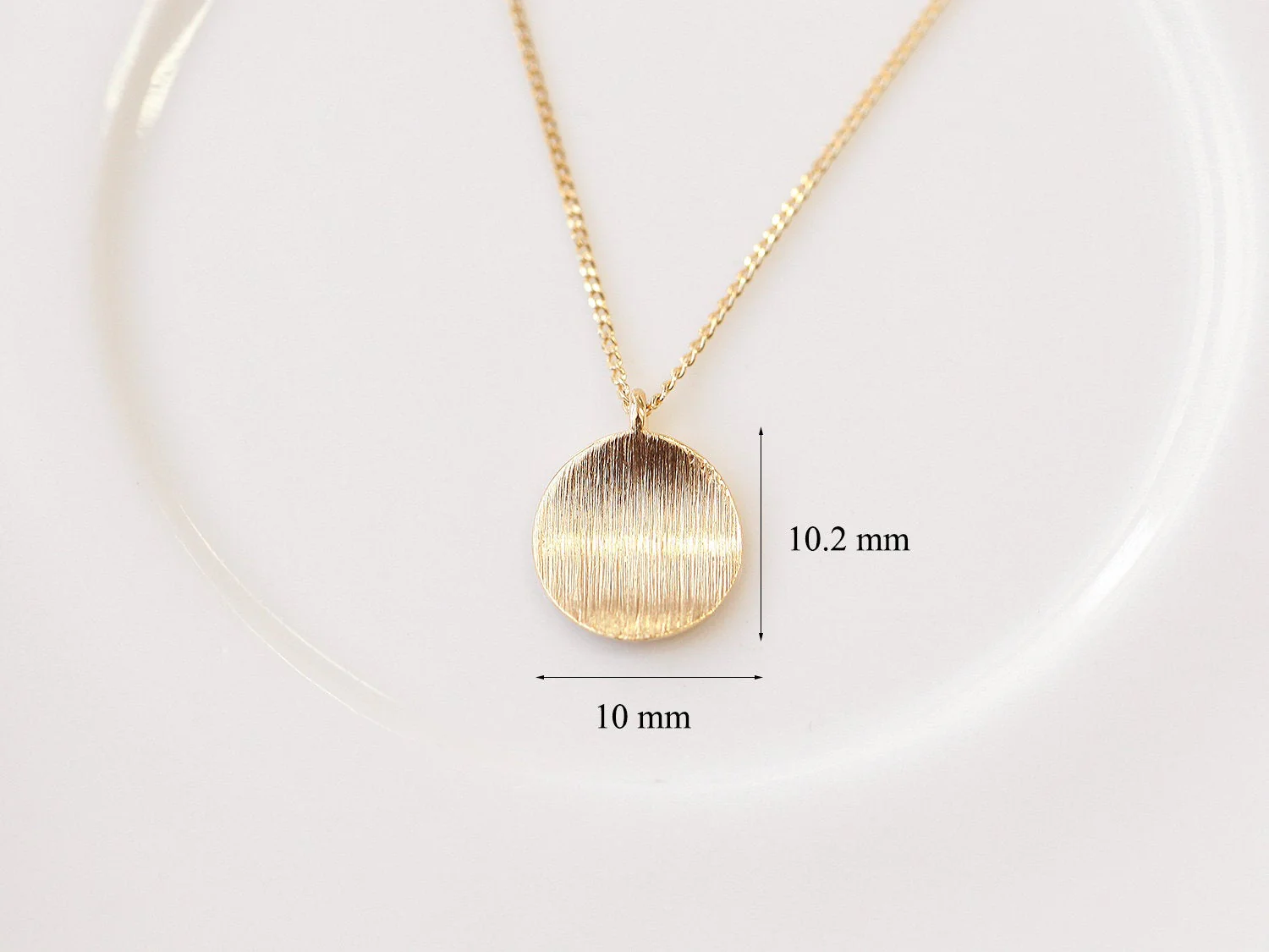 925 Silver Matt Coin Necklace - Image 9