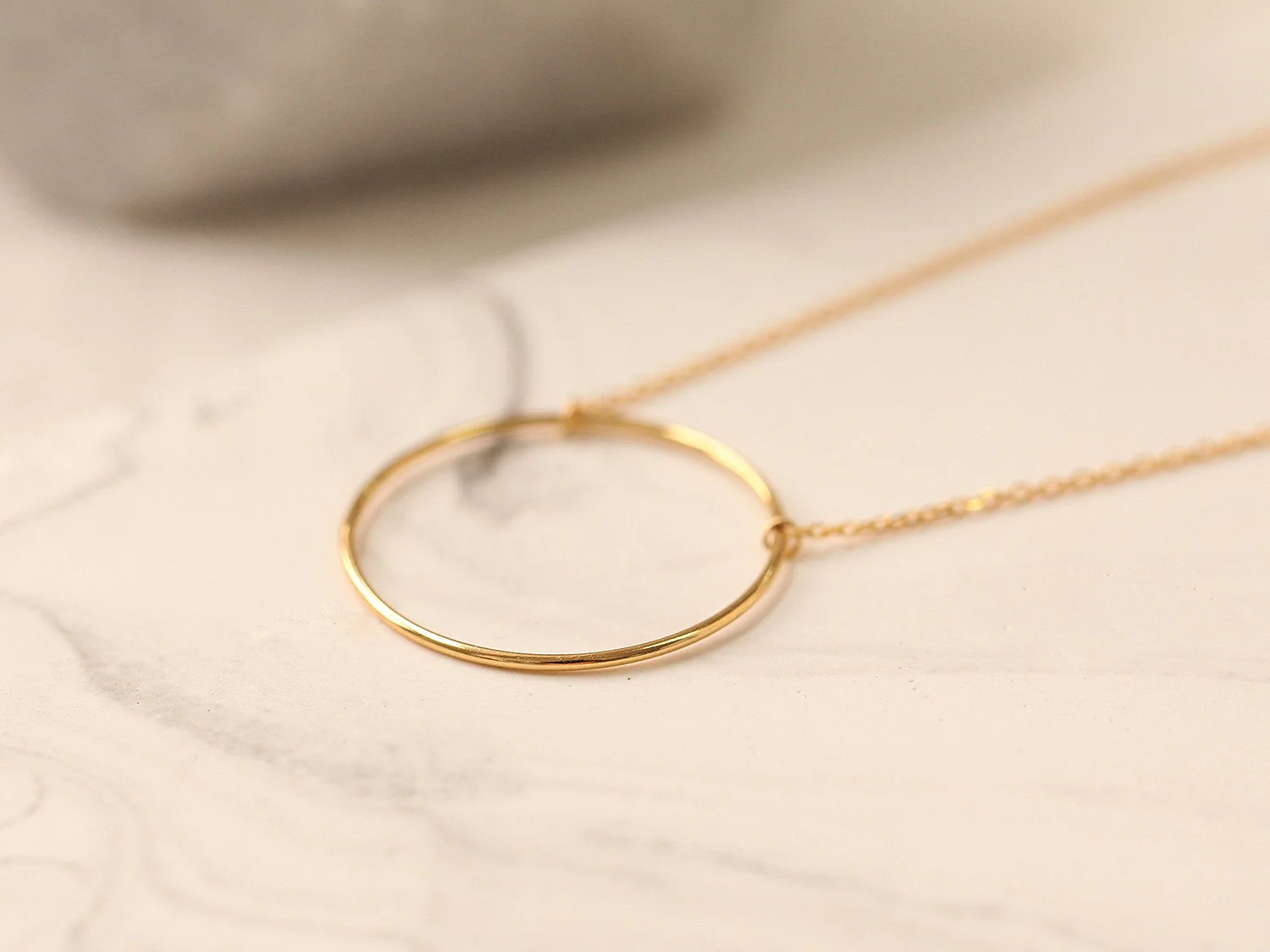 925 Silver Open Circle Necklace - Image 5