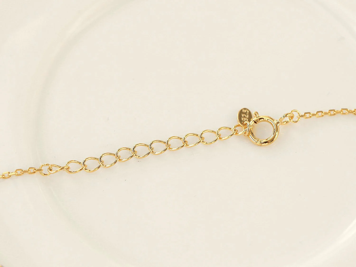 925 silver simple round necklace - Image 7