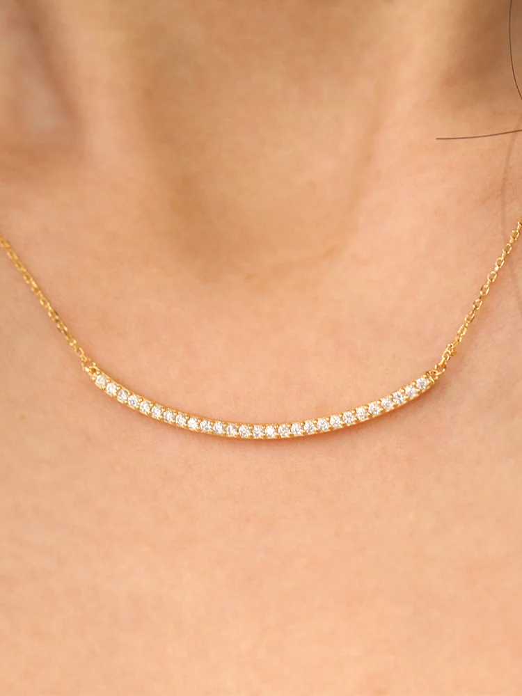 925 Silver Smile Cubic Necklace - Image 3