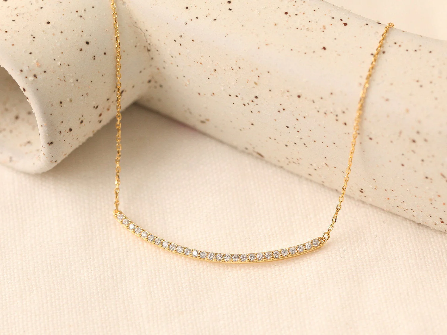 925 Silver Smile Cubic Necklace - Image 4