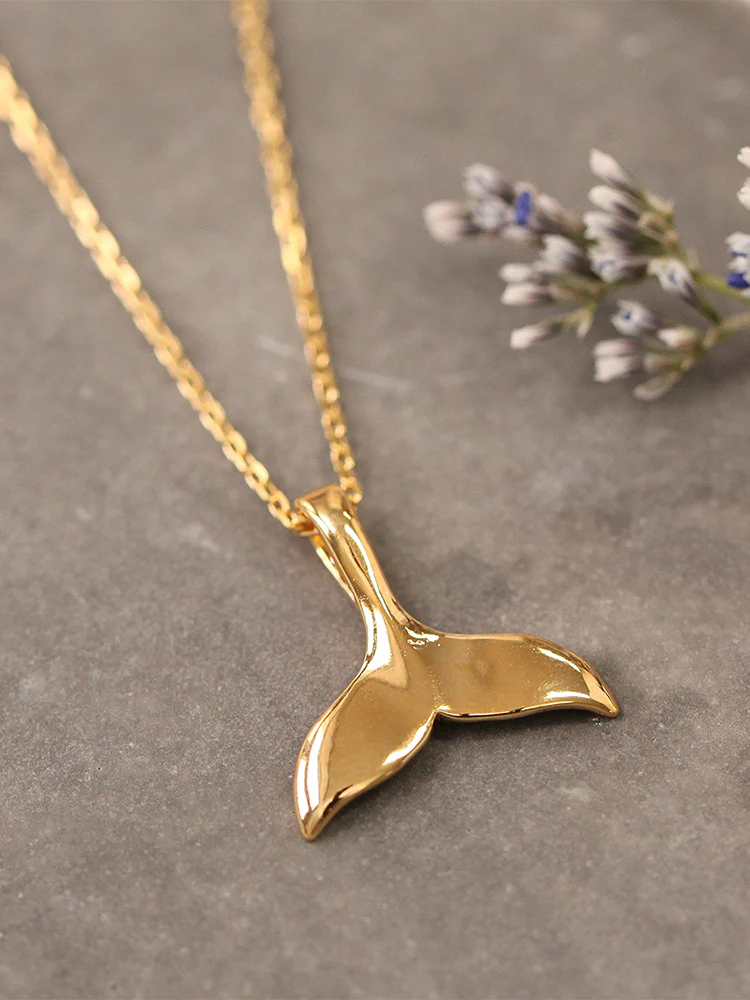 925 Silver Whale Tail Necklace - Image 5