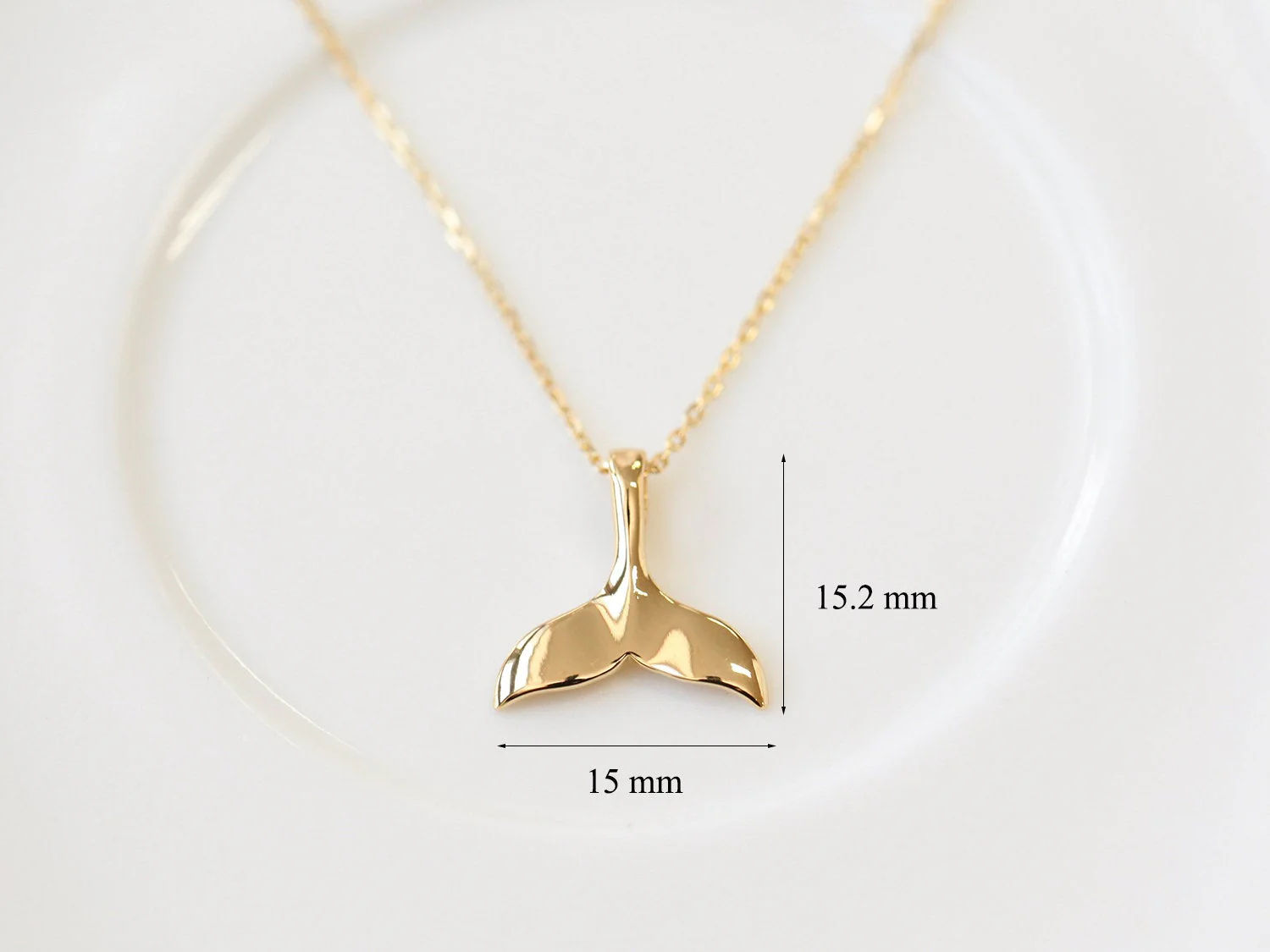 925 Silver Whale Tail Necklace - Image 7