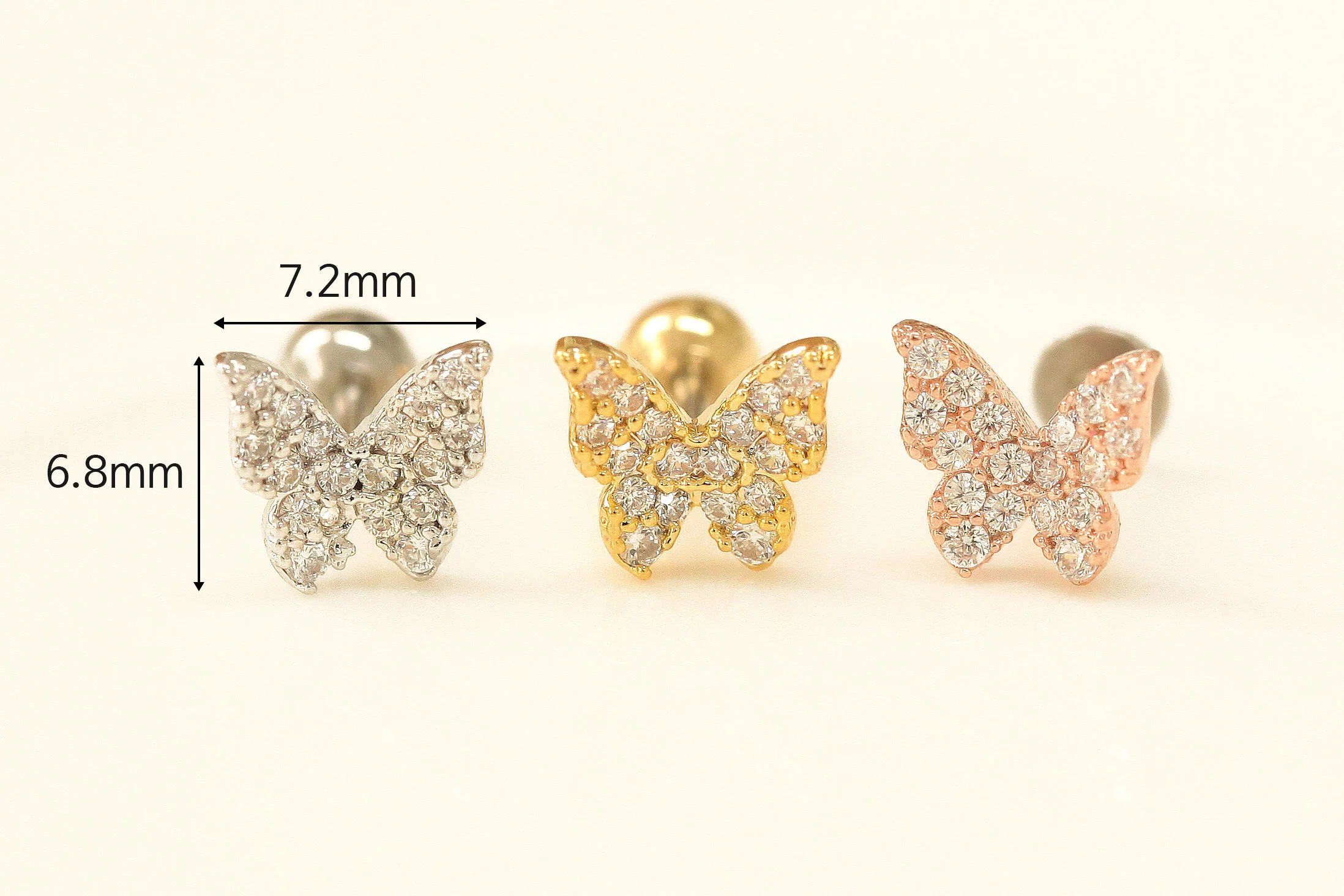 Bling Cubic Butterfly Cartilage earring - Image 8