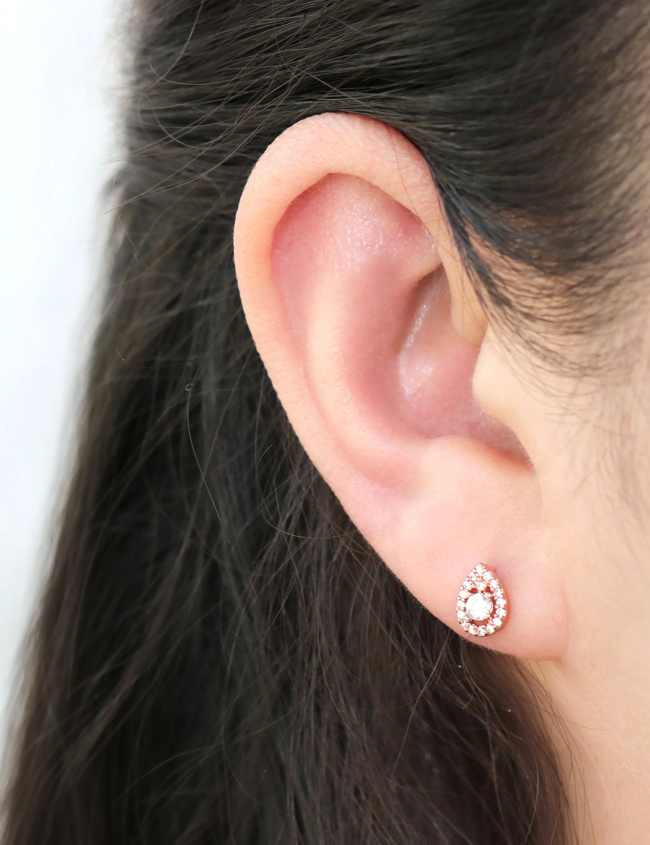 Classic Teardrop CZ Cartilage Earring - Image 4