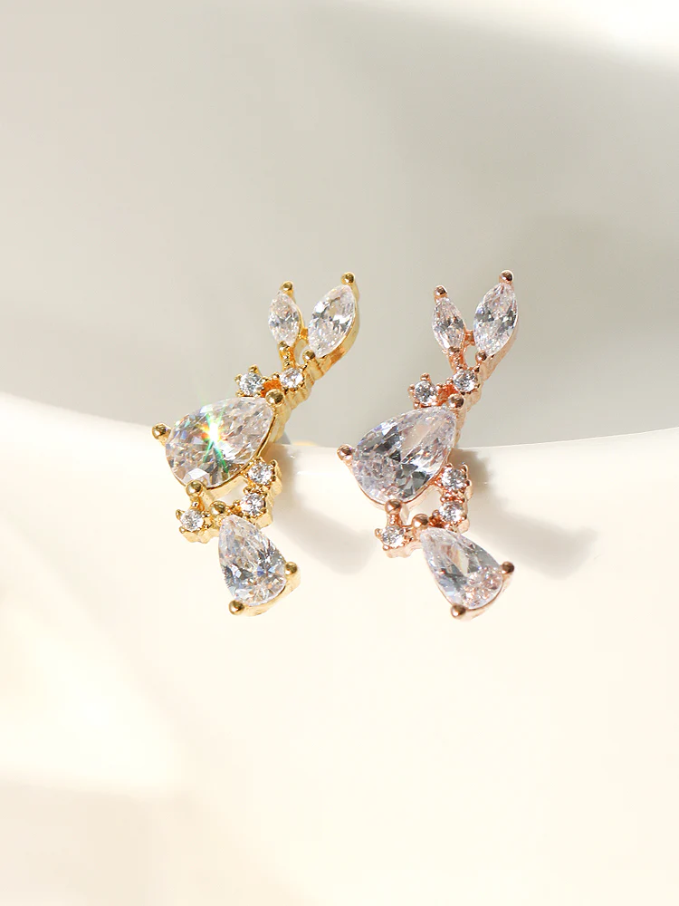 CZ Long Stud Cartilage earring - Image 4